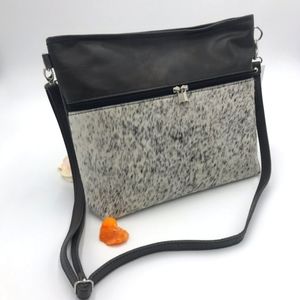 BRAND NEW Premium Cowhide Leather Crossbody Western Purse - Made in USA